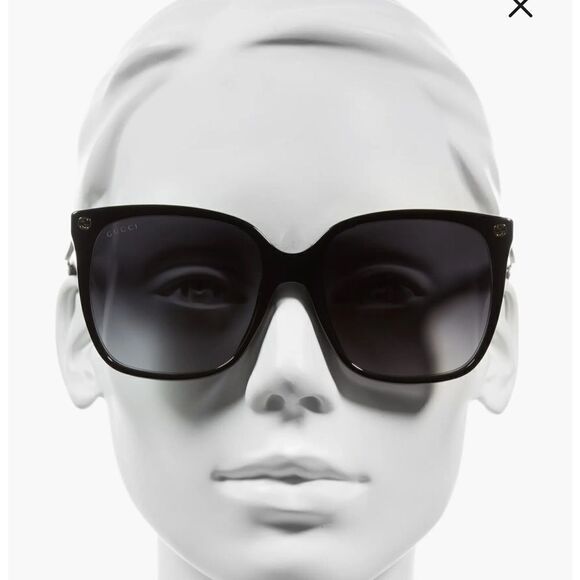 GUCCI GG0022S 57MM Square Cat Eye Sunglasses NWT $700 - Picture 9 of 9